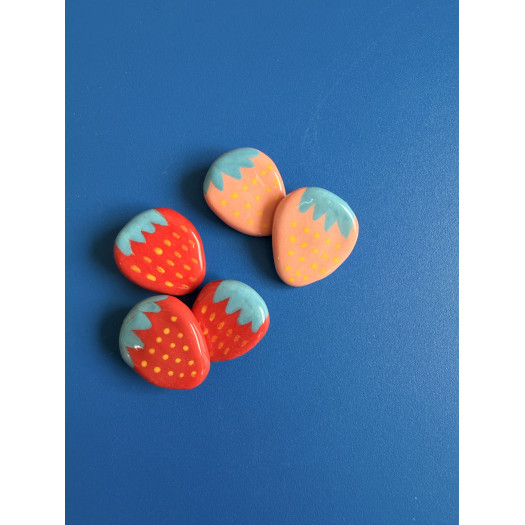 Mary Gribouille - Broche Fraise