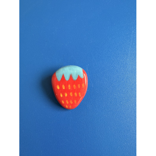 Mary Gribouille - Broche Fraise