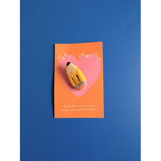 Mary Gribouille - Broche Crayon