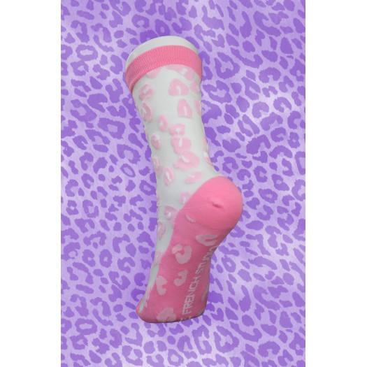 FST - Chaussettes transparentes léopard