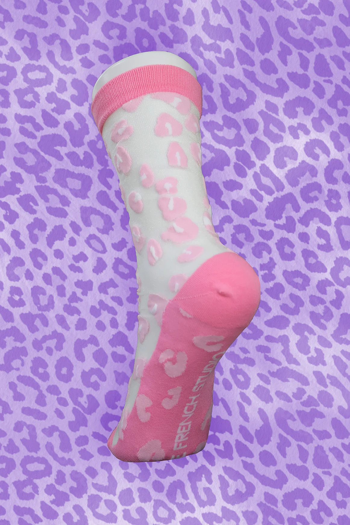 FST - Chaussettes transparentes léopard
