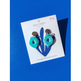Rose Cobalt - Boucles d'Oreilles