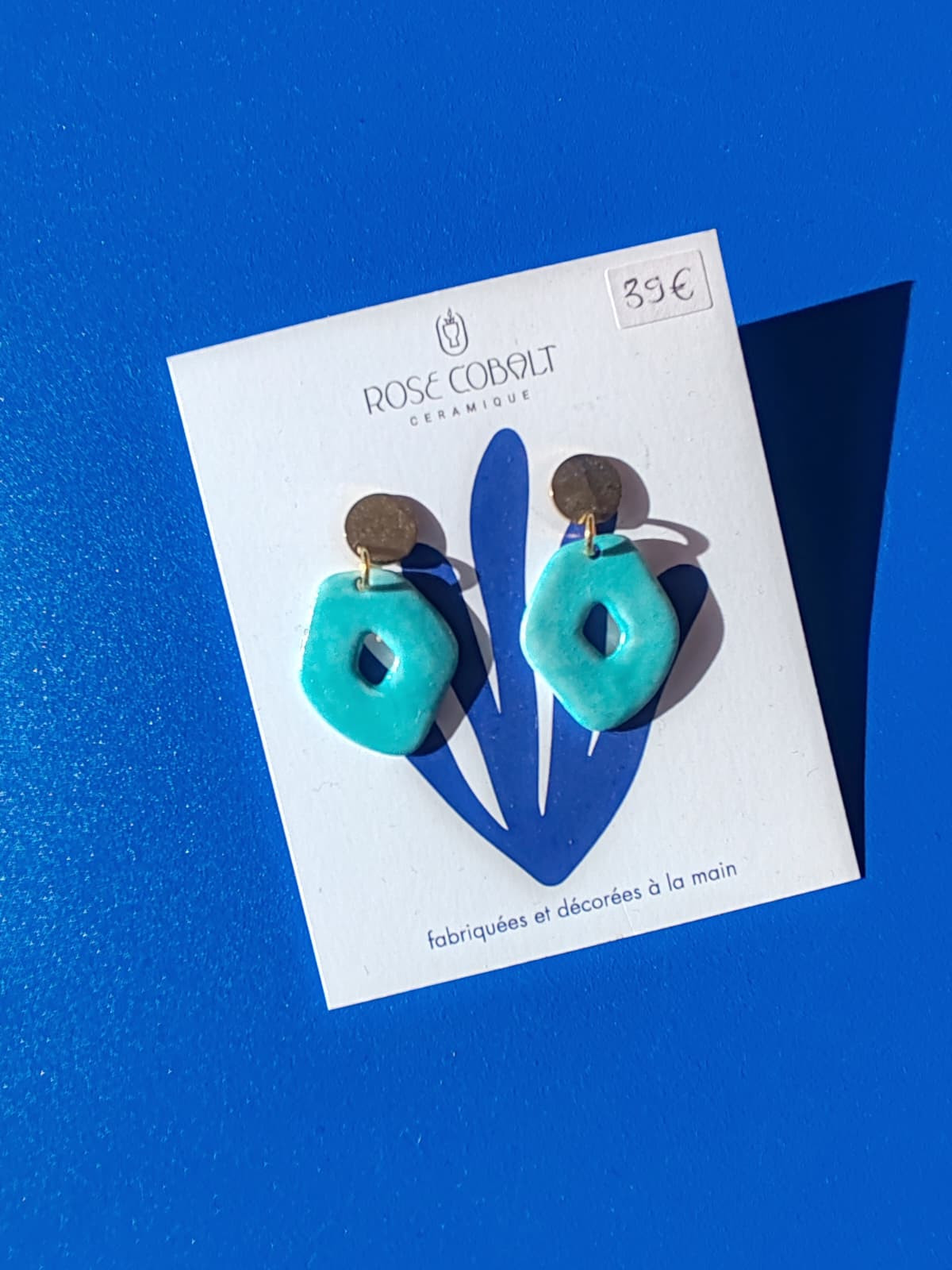 Rose Cobalt - Boucles d'Oreilles