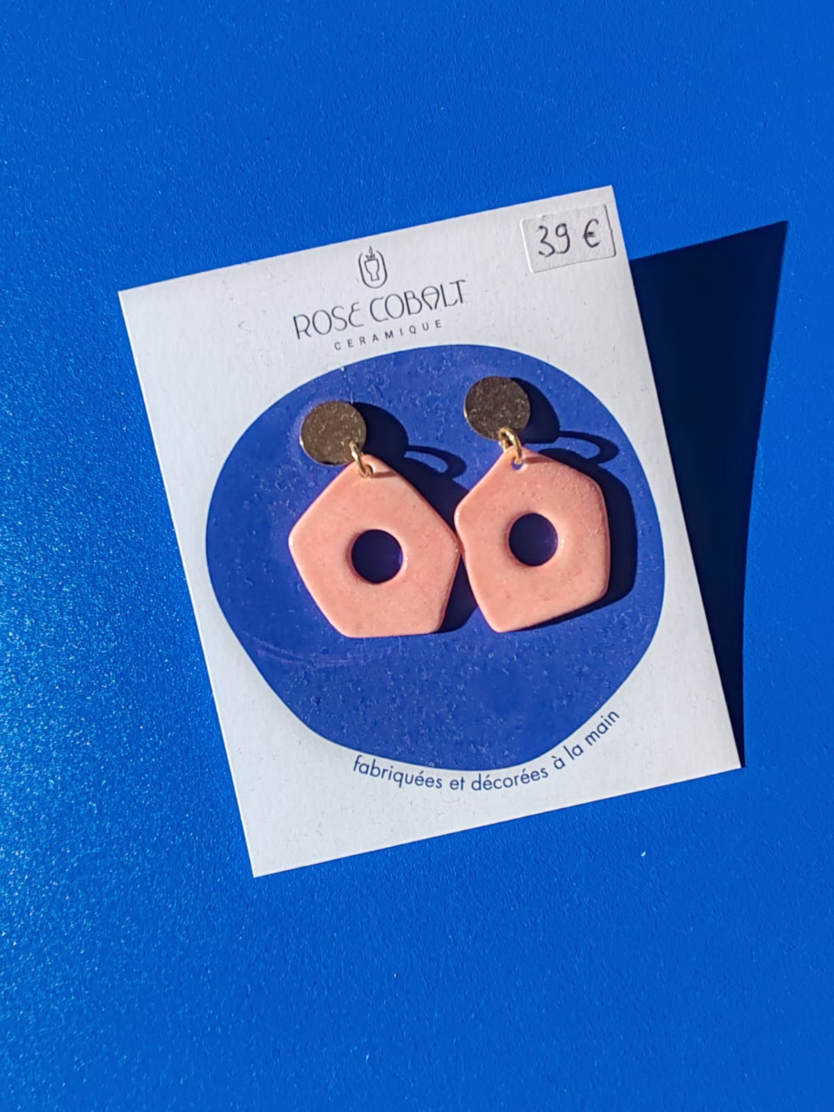 Rose Cobalt - Boucles d'Oreilles