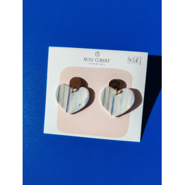 Rose Cobalt - Boucles d'Oreilles