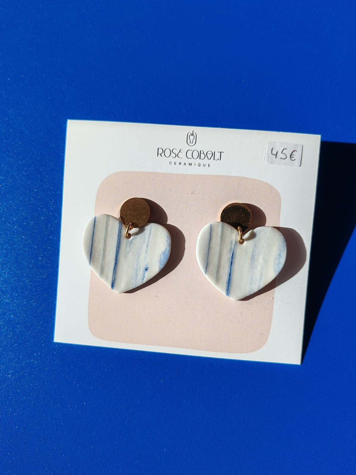 Rose Cobalt - Boucles d'Oreilles