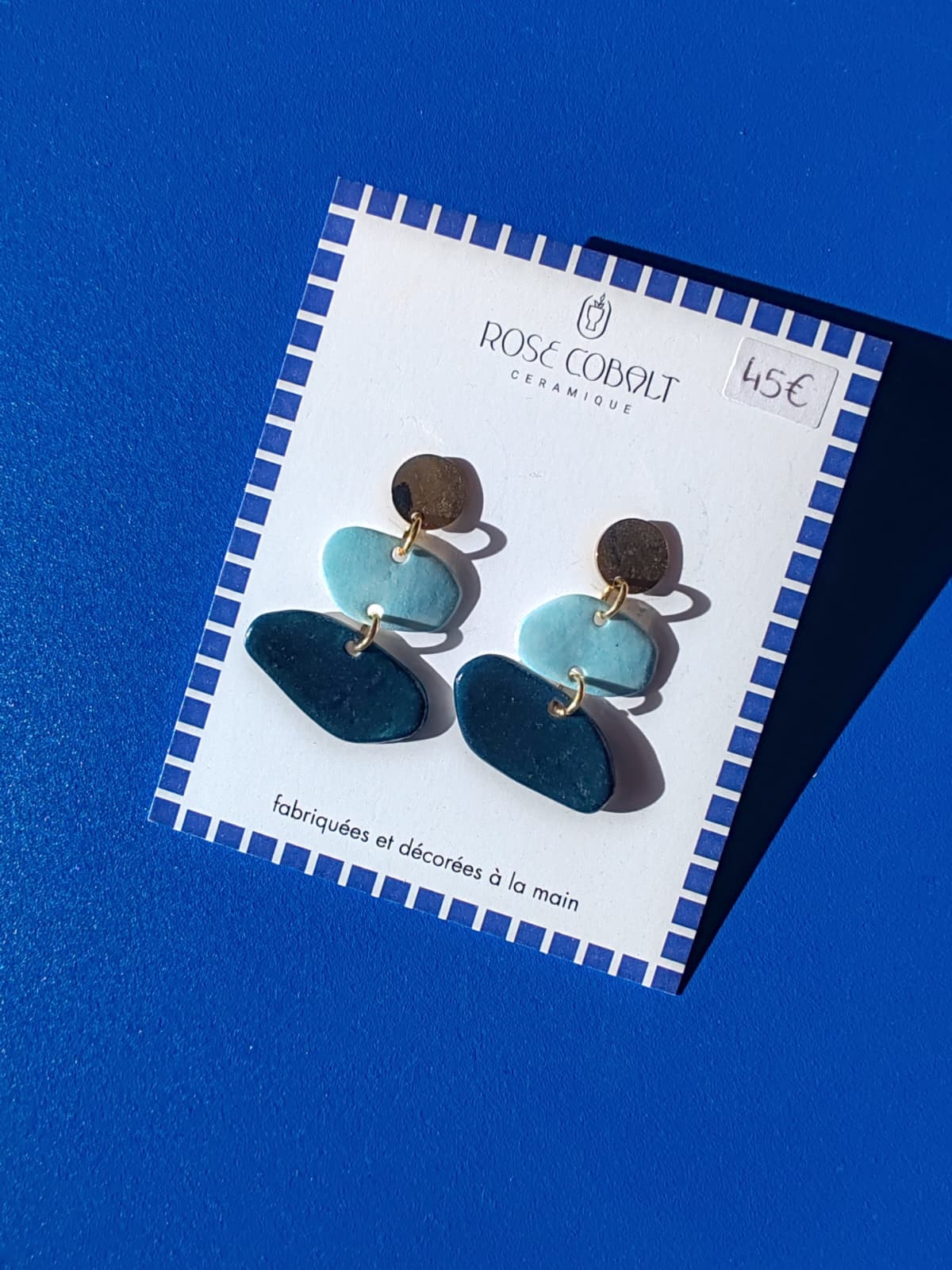 Rose Cobalt - Boucles d'Oreilles