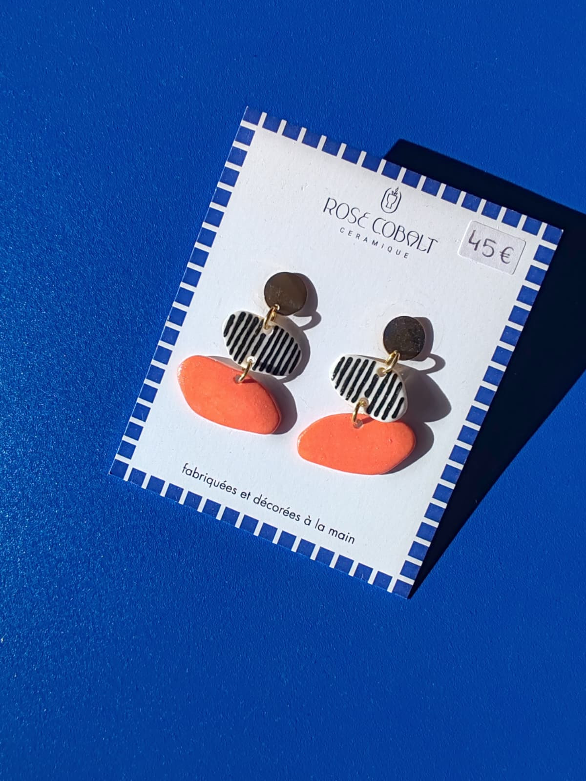 Rose Cobalt - Boucles d'Oreilles