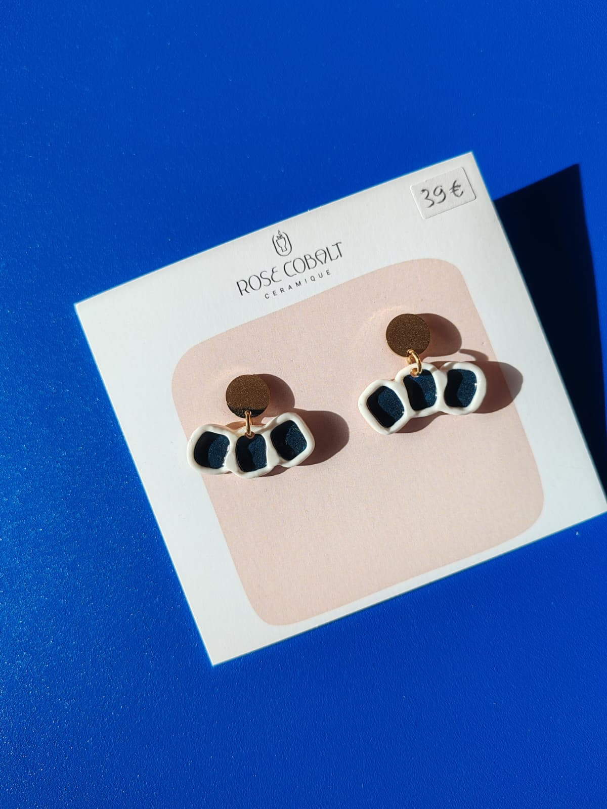 Rose Cobalt - Boucles d'Oreilles