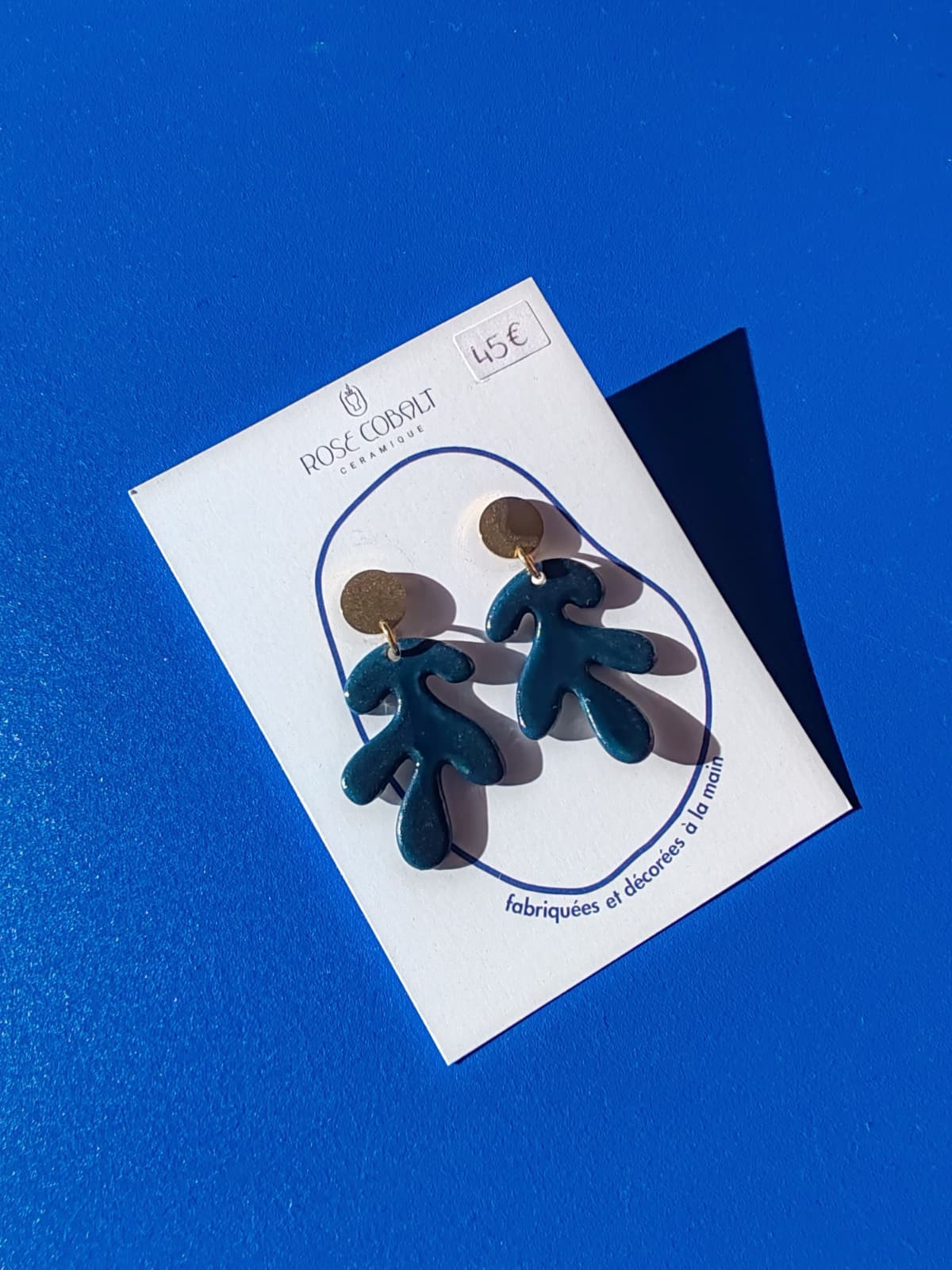 Rose Cobalt - Boucles d'Oreilles