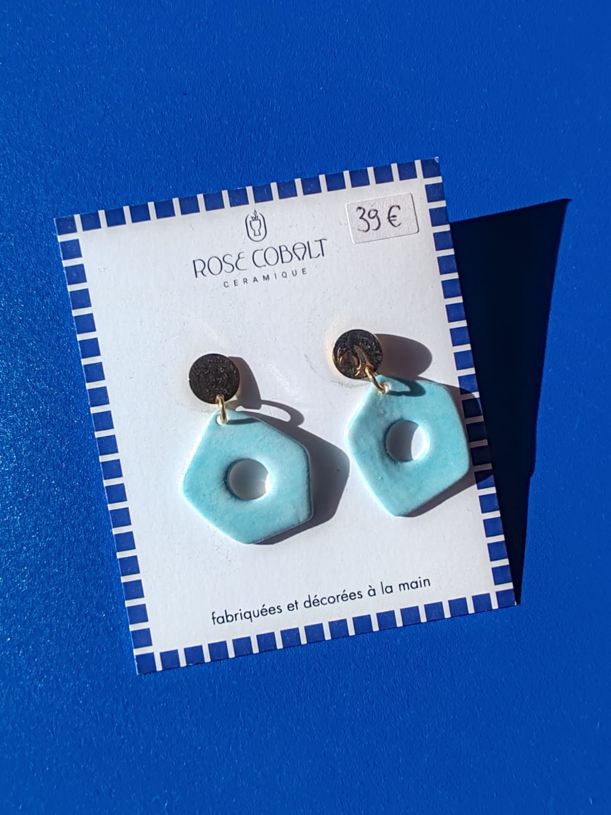Rose Cobalt - Boucles d'Oreilles