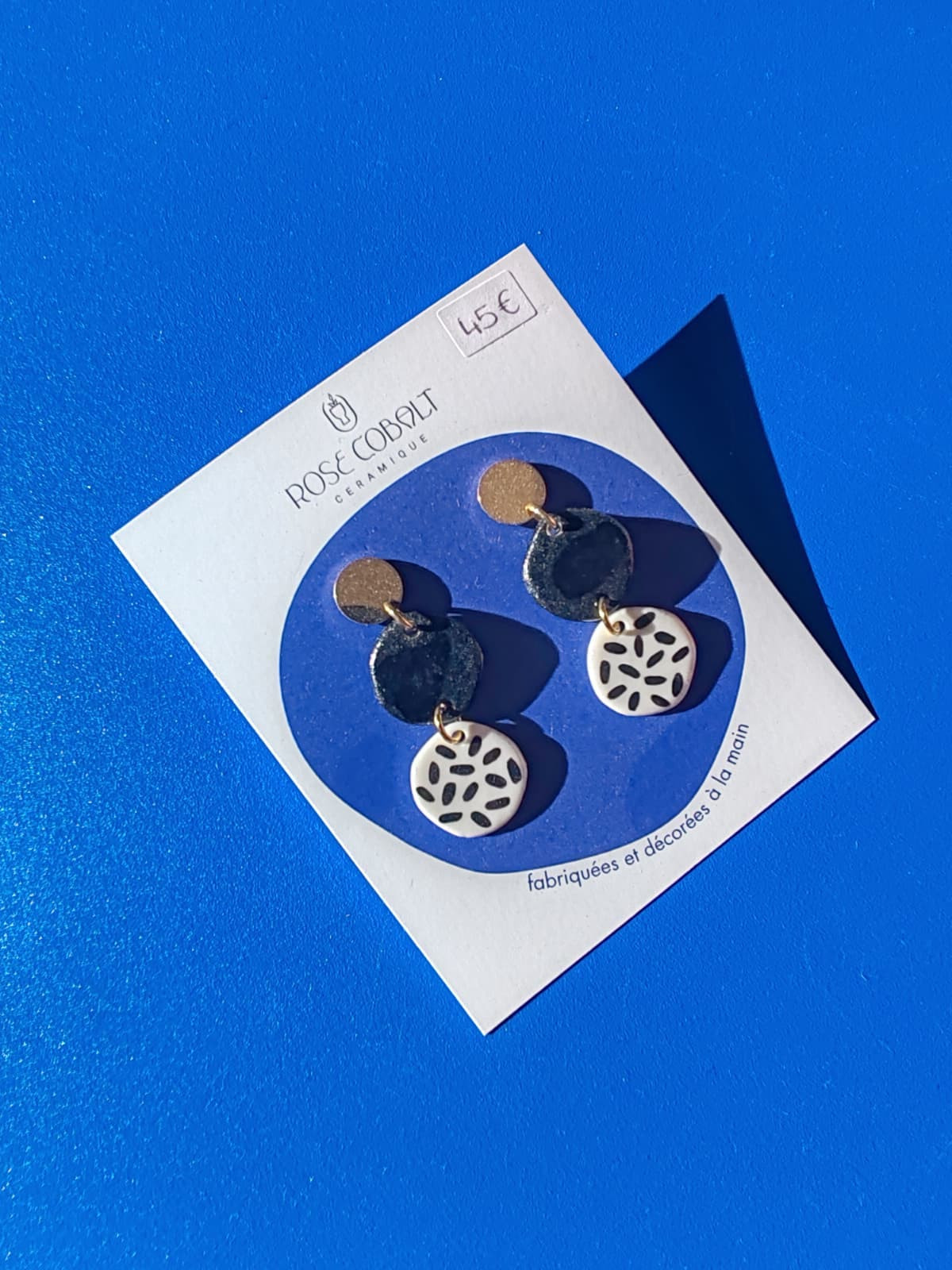 Rose Cobalt - Boucles d'Oreilles
