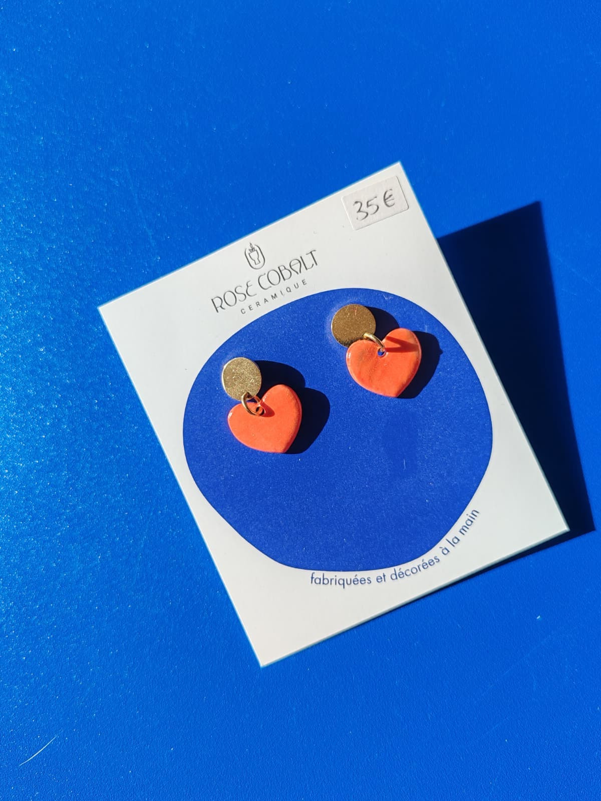 Rose Cobalt - Boucles d'Oreilles