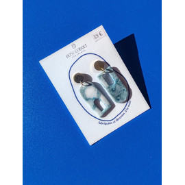 Rose Cobalt - Boucles d'Oreilles