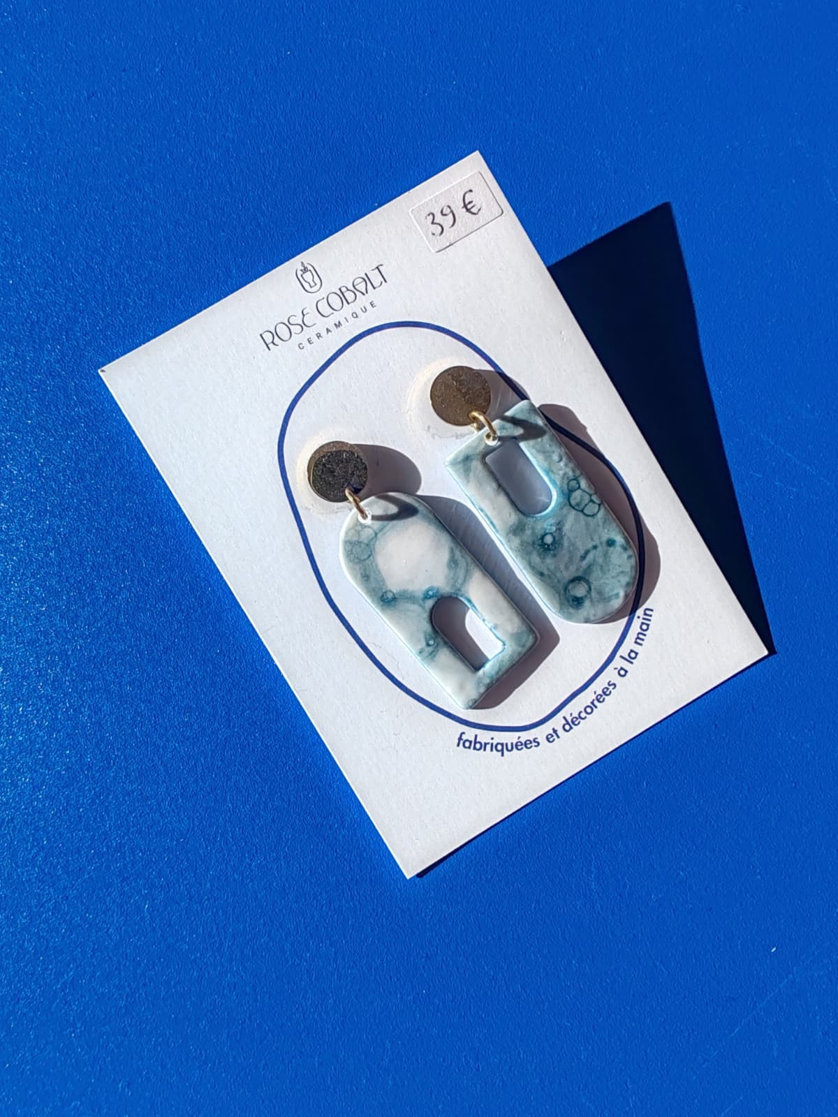 Rose Cobalt - Boucles d'Oreilles