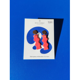 Rose Cobalt - Boucles d'Oreilles