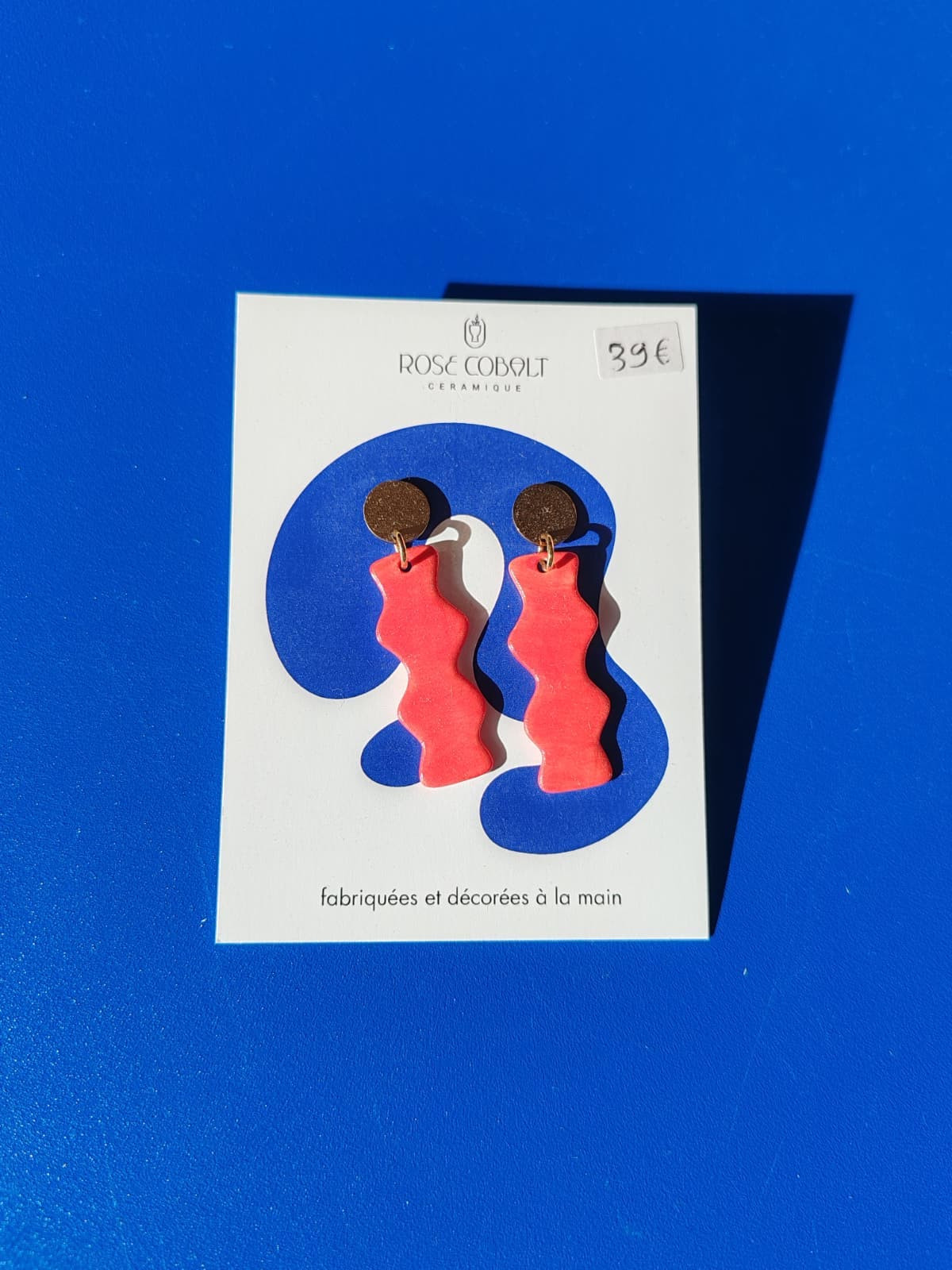 Rose Cobalt - Boucles d'Oreilles
