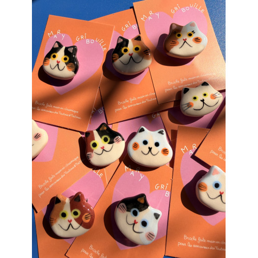 Mary Gribouille - Broche Chat