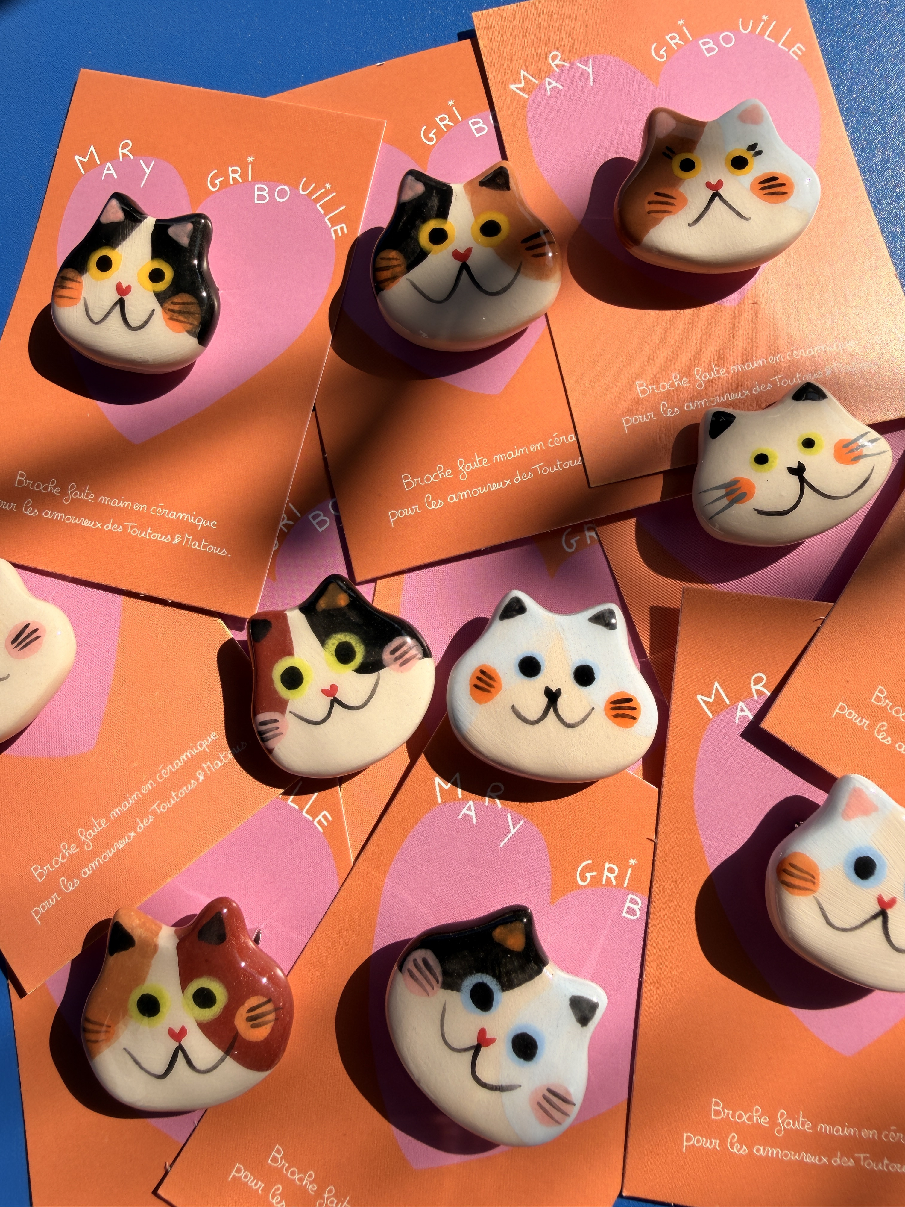 Mary Gribouille - Broche Chat