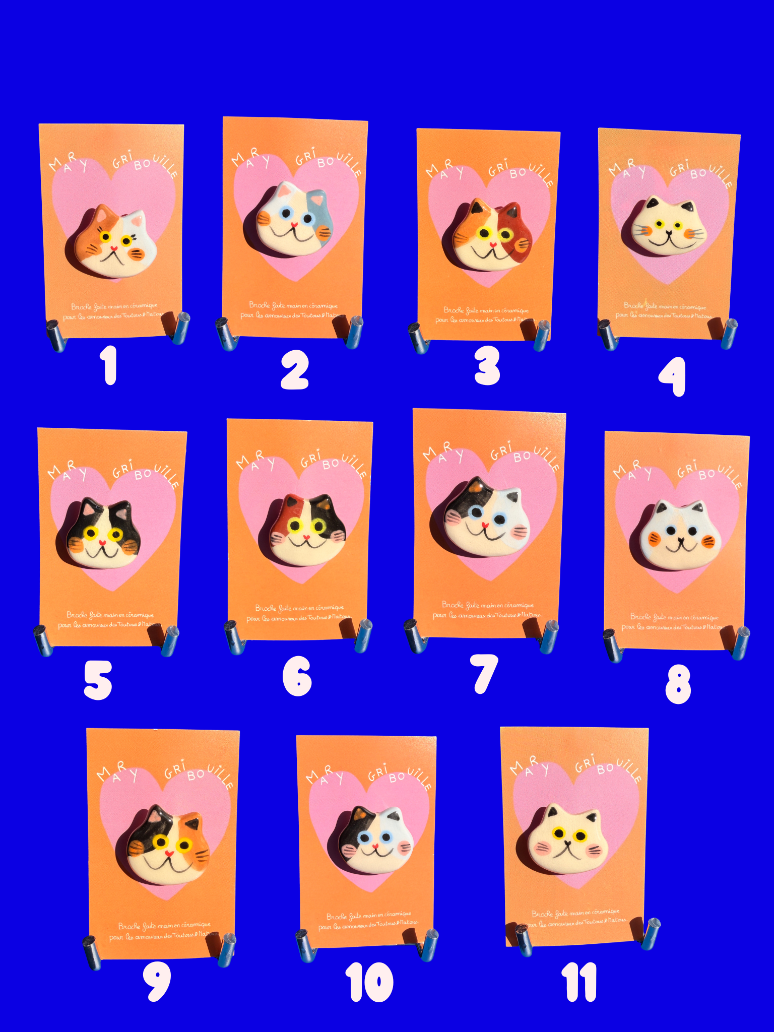 Mary Gribouille - Broche Chat