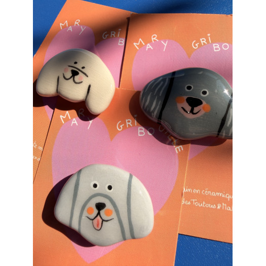 Mary Gribouille - Broche Chien