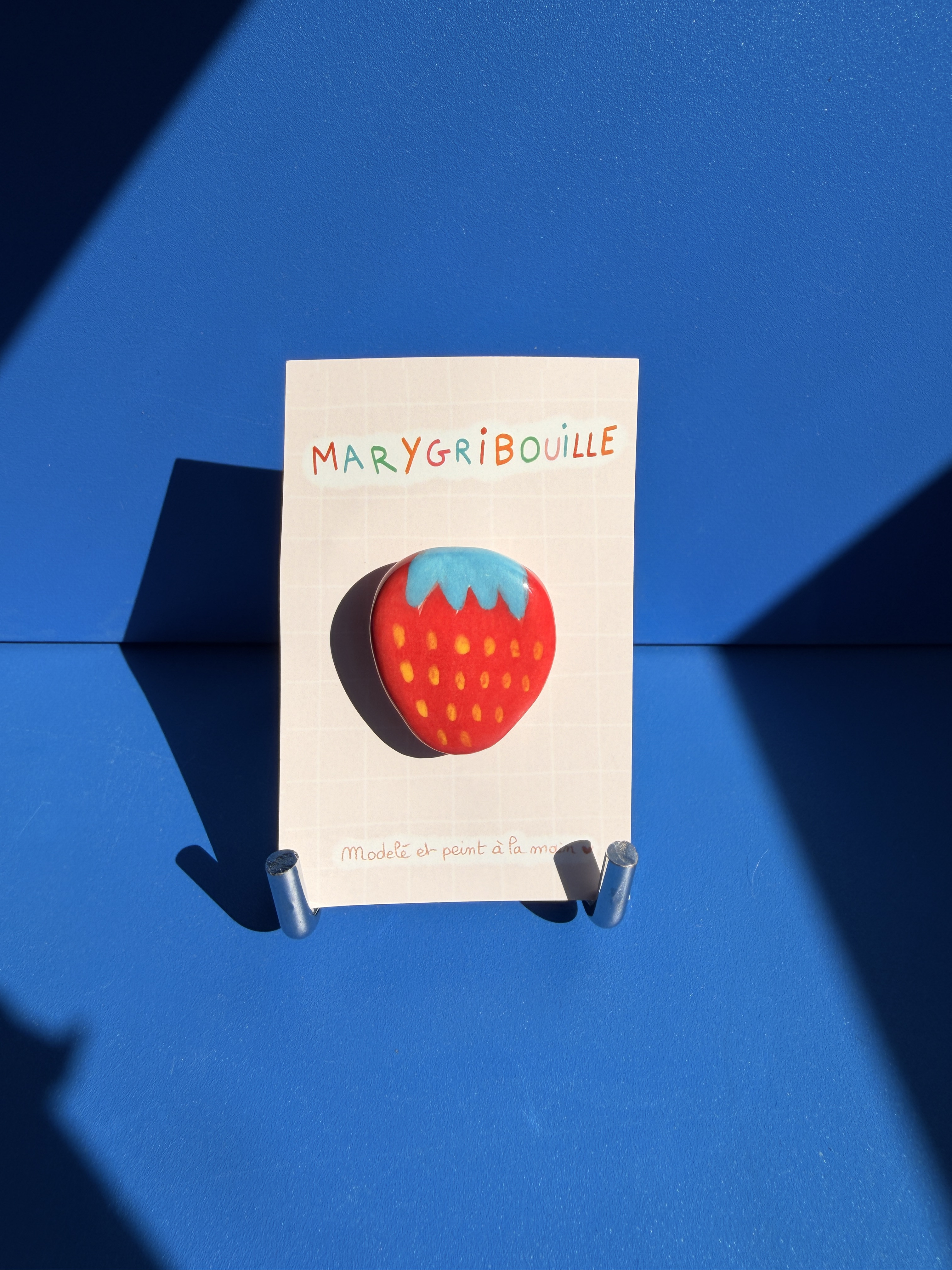 Mary Gribouille - Broche Fraise