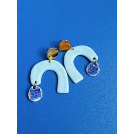 Rose Cobalt - Boucles d'Oreilles