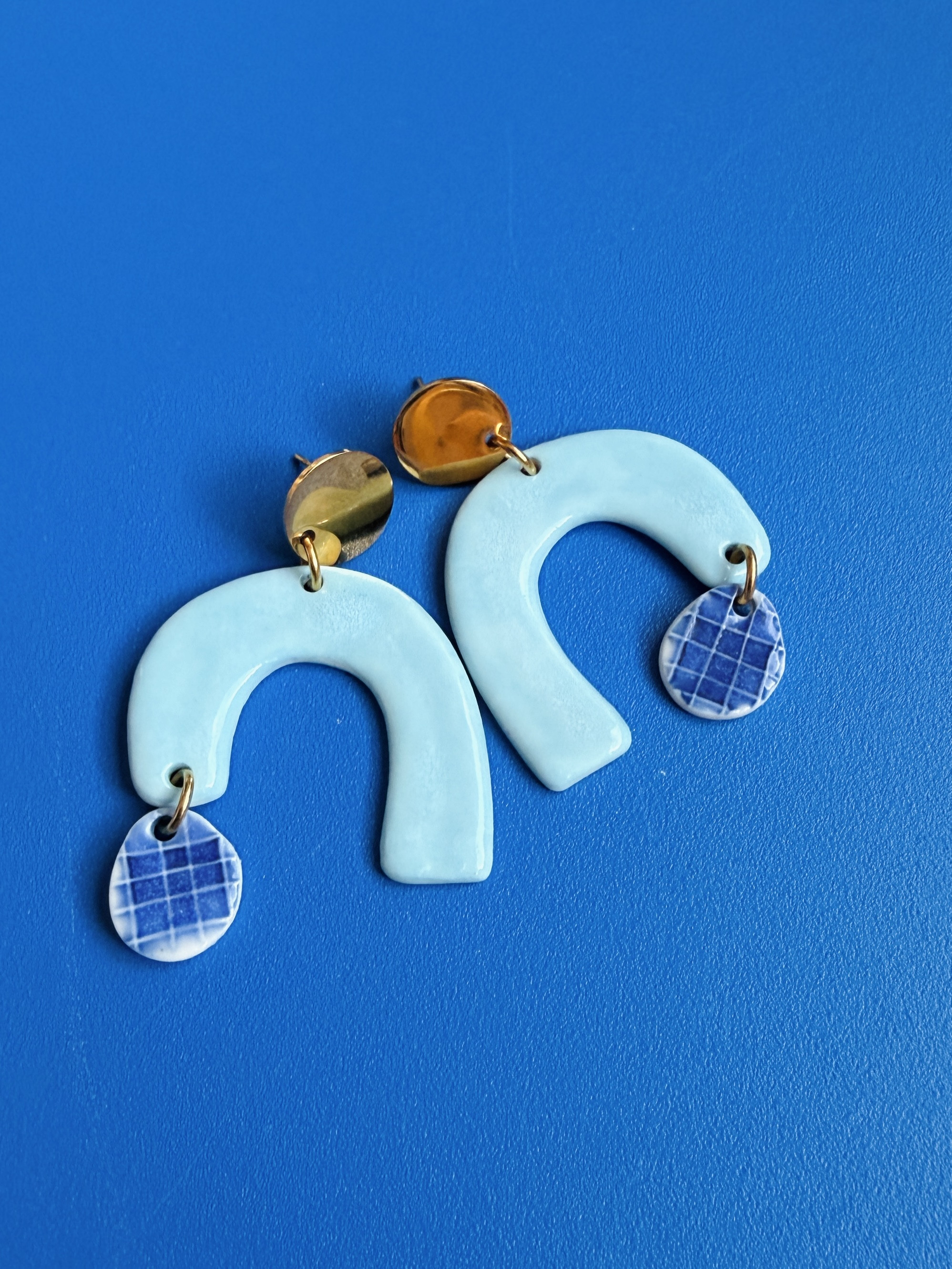 Rose Cobalt - Boucles d'Oreilles