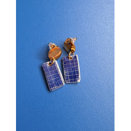 Rose Cobalt - Boucles d'Oreilles