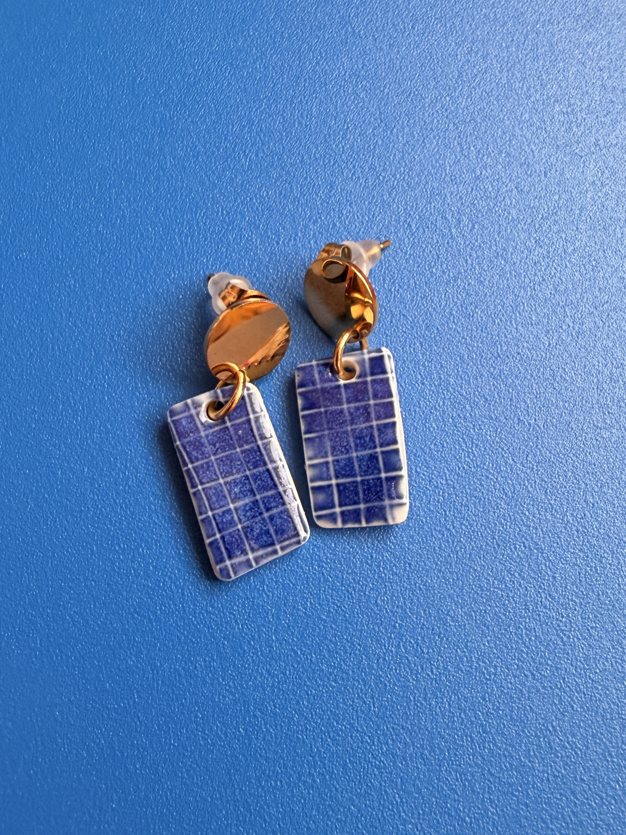Rose Cobalt - Boucles d'Oreilles